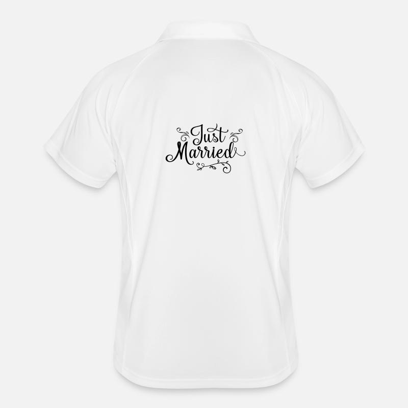 Just Married Männer Polo atmungsaktiv