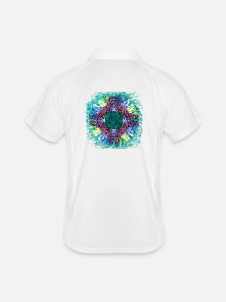 Modern Mandala 1 - Men's Polo breathable - white/navy