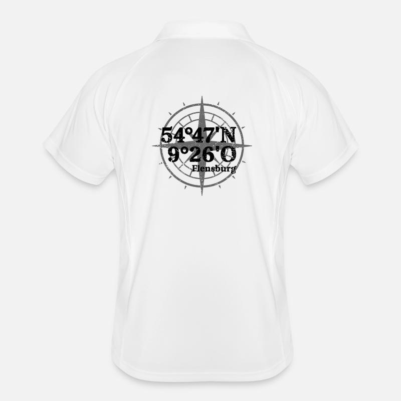 Coordonnées de Flensburg Souvenir Polo respirant Homme