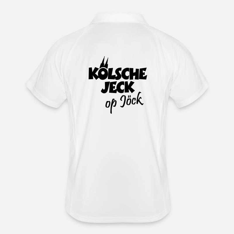 Kölsche Jeck op Jöck Kölsch Köln Männer Polo atmungsaktiv