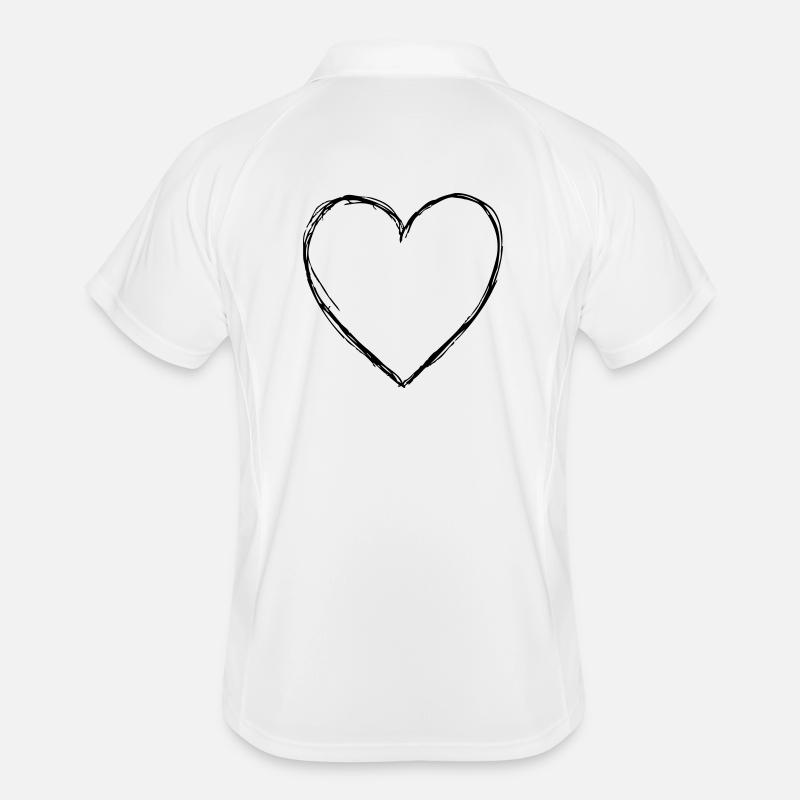 Herz Liebe Symbol Geschenk Geburtstag Freundschaft Männer Polo atmungsaktiv