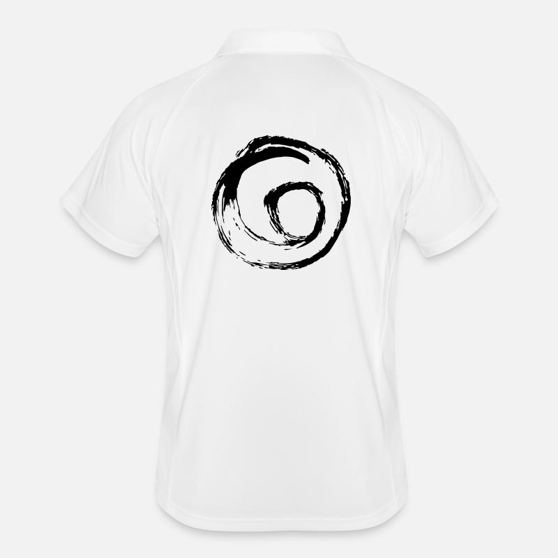 Spirale tourbillon point de cercle tourbillon dessiné à la main Polo respirant Homme