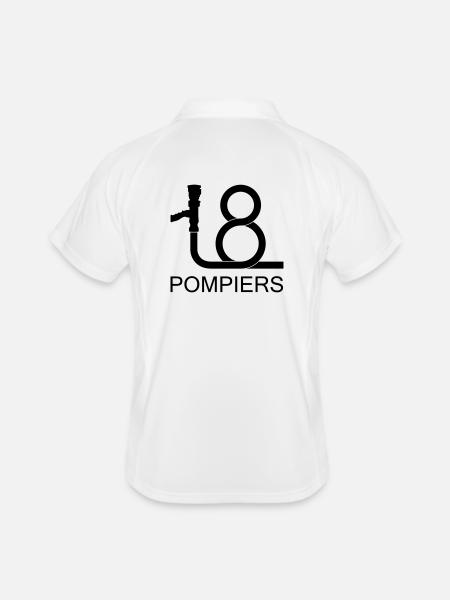 lance_18_2 - Polo respirant Homme - blanc/marine