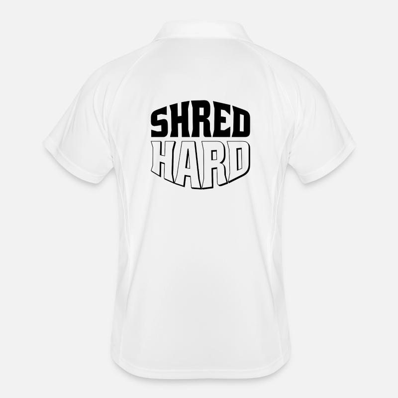 Shred Hard Snowboard Style - Männer Polo atmungsaktiv - Weiß/Navy