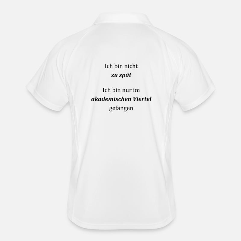 Unispruch "Ich bin nicht zu spät" Studenten Männer Polo atmungsaktiv