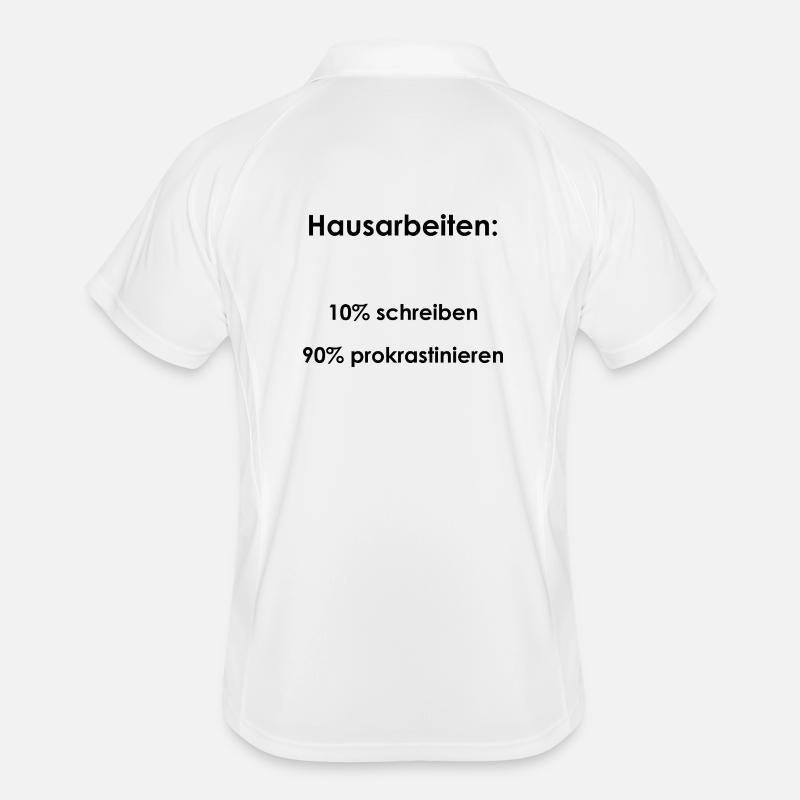 Unispruch "Hausarbeiten" Geschenk, Studenten Männer Polo atmungsaktiv