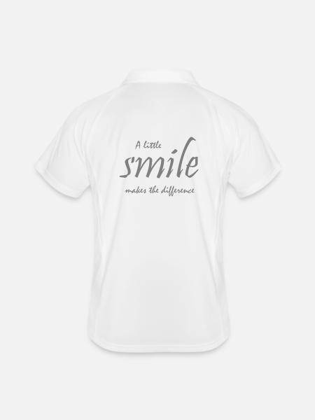 A little smile makes all the difference - Men's Polo breathable - white/navy - Back