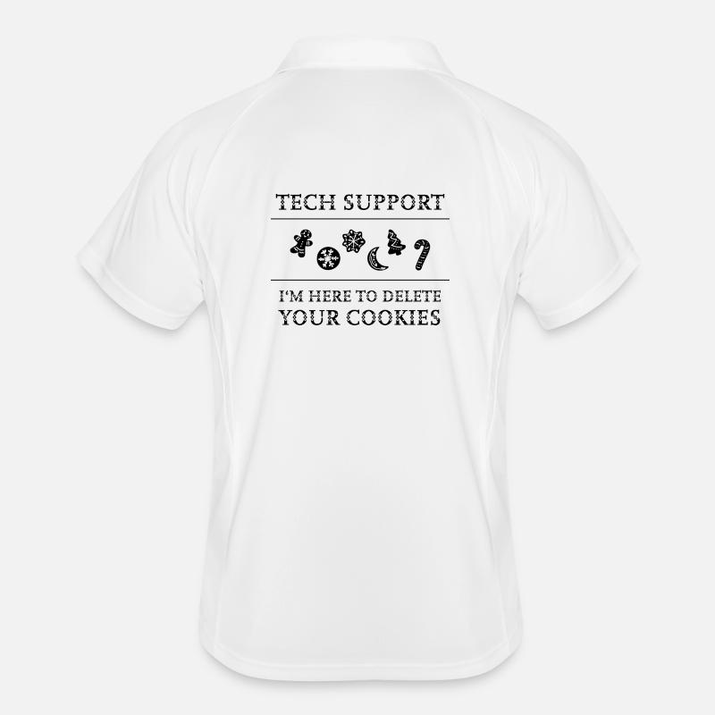 "Tech Support - I'm Here To Delete Your Cookies" Männer Polo atmungsaktiv