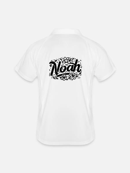 The Noah with Flowers - Men's Polo breathable - white/navy - Back