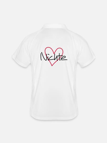 Niece heart gift gift idea partner look - Men's Polo breathable - white/navy - Back