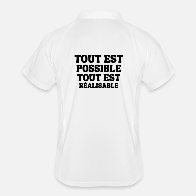 everything is possible, everything is achievable Men's Polo breathable