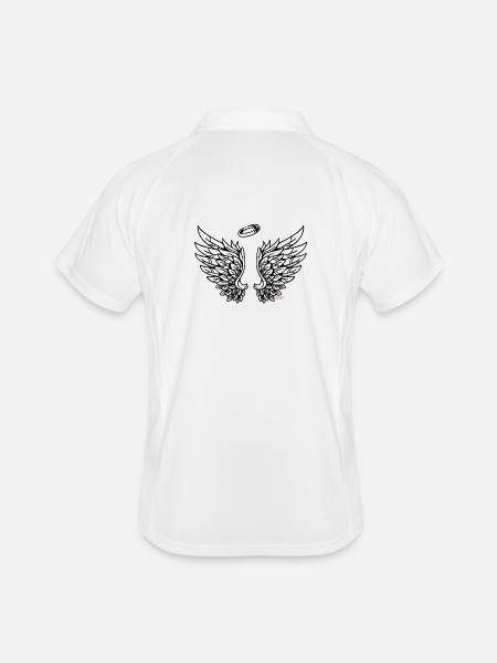 Wings Wings Angel Wings Flying - Men's Polo breathable - white/navy - Back