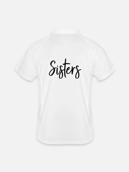 Sisters Best Friend Partner Gift - Men's Polo breathable - white/navy - Back