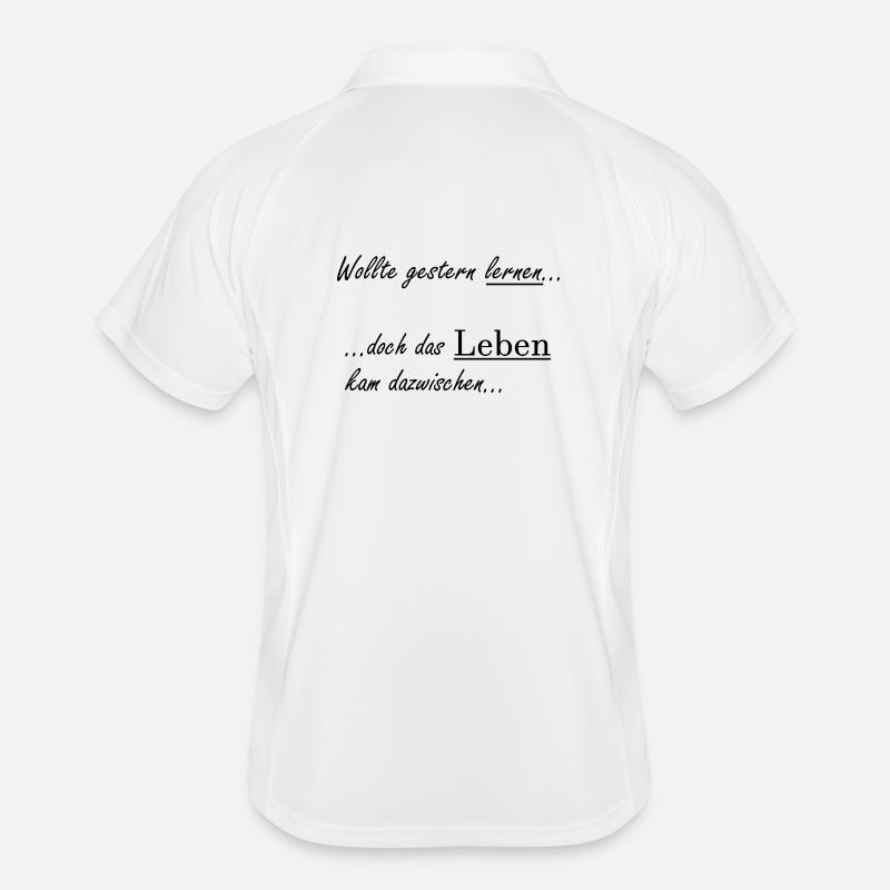 Unispruch "Wollte gestern lernen" Studenten Männer Polo atmungsaktiv