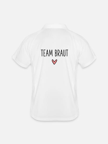 Douche nuptiale équipe mariée coeur mariée partie - Polo respirant Homme - blanc/marine - Dos