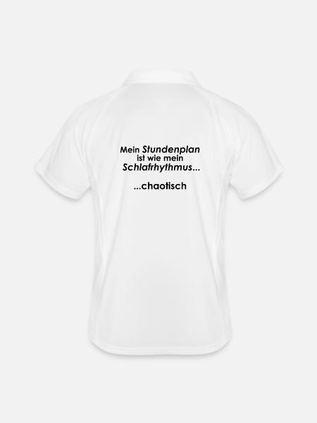 University Saying "Sleep Rhythm" Gift, Students - Men's Polo breathable - white/navy - Back