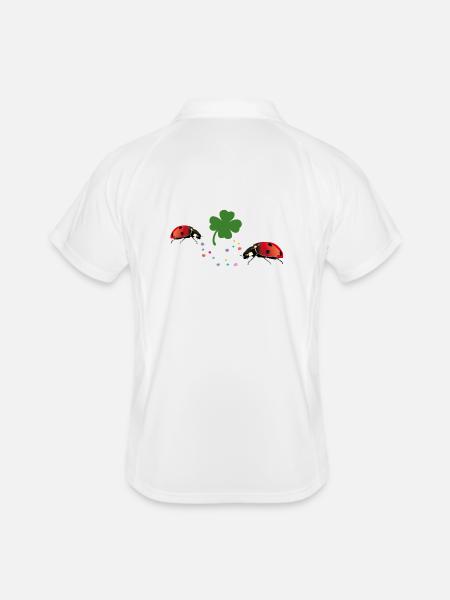 Ladybug Shamrock Lucky - Men's Polo breathable - white/navy