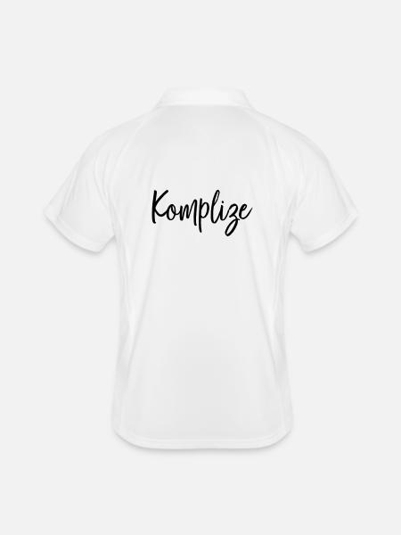 Komplize Freund Partner Geschenk - Männer Polo atmungsaktiv - Weiß/Navy
