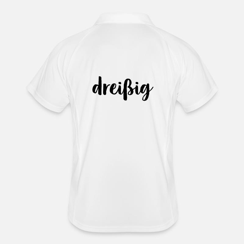 dreißig 30 - Geburtstag Geschenk Jubiläum Jahre Männer Polo atmungsaktiv