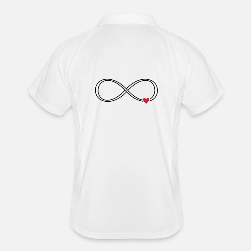 Unendlichkeit Herz Zeichen Symbol Geschenk Liebe Männer Polo atmungsaktiv