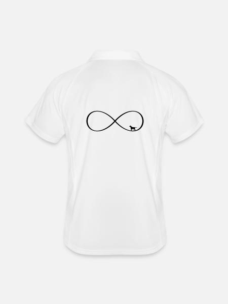 Dog Infinite Love - Conception du chien - Polo respirant Homme - blanc/marine - Dos