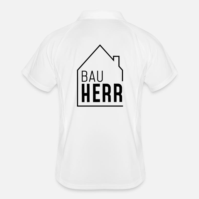 Bauherr mit Haus Männer Polo atmungsaktiv