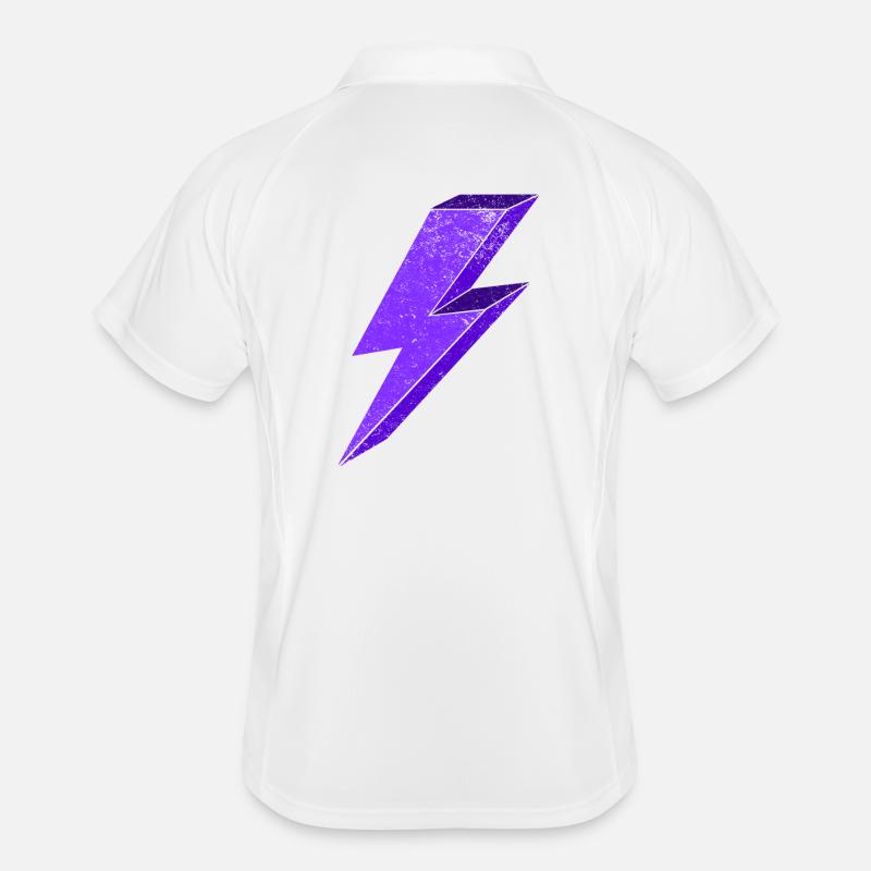 Electrifying lightning graphic for clothing 3D Men's Polo breathable