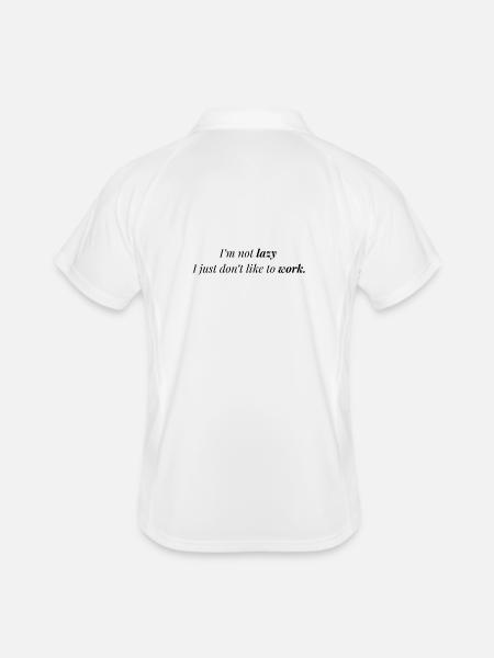 Don't like work. - Polo respirant Homme - blanc/marine