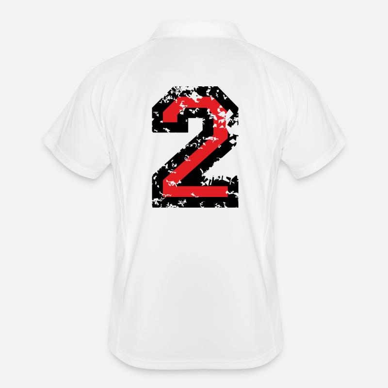 The Number Two - No. 2 (two-color) red Men's Polo breathable
