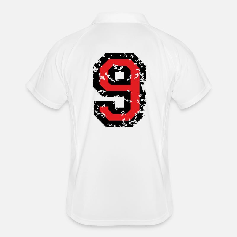 The Number Nine - No. 9 (two-color) red Men's Polo breathable