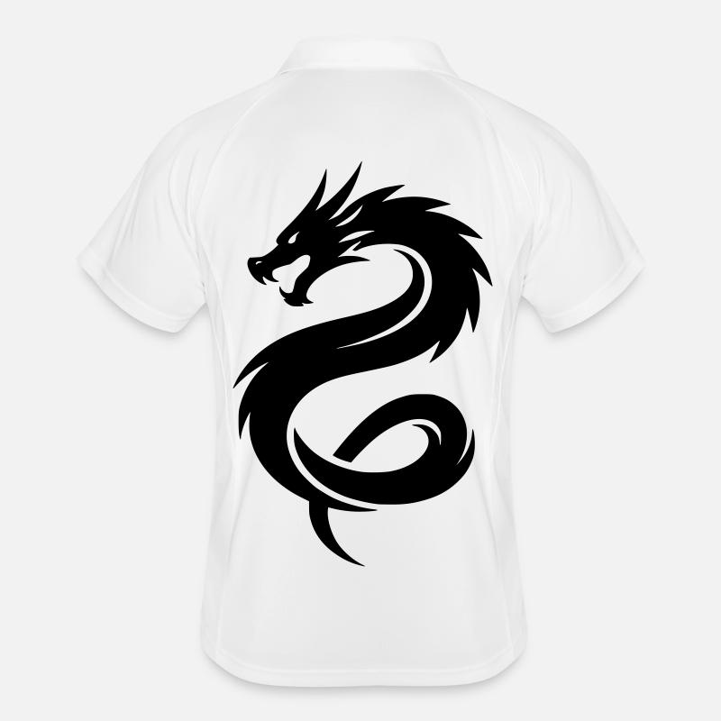 Asiatischer Drache Männer Polo atmungsaktiv