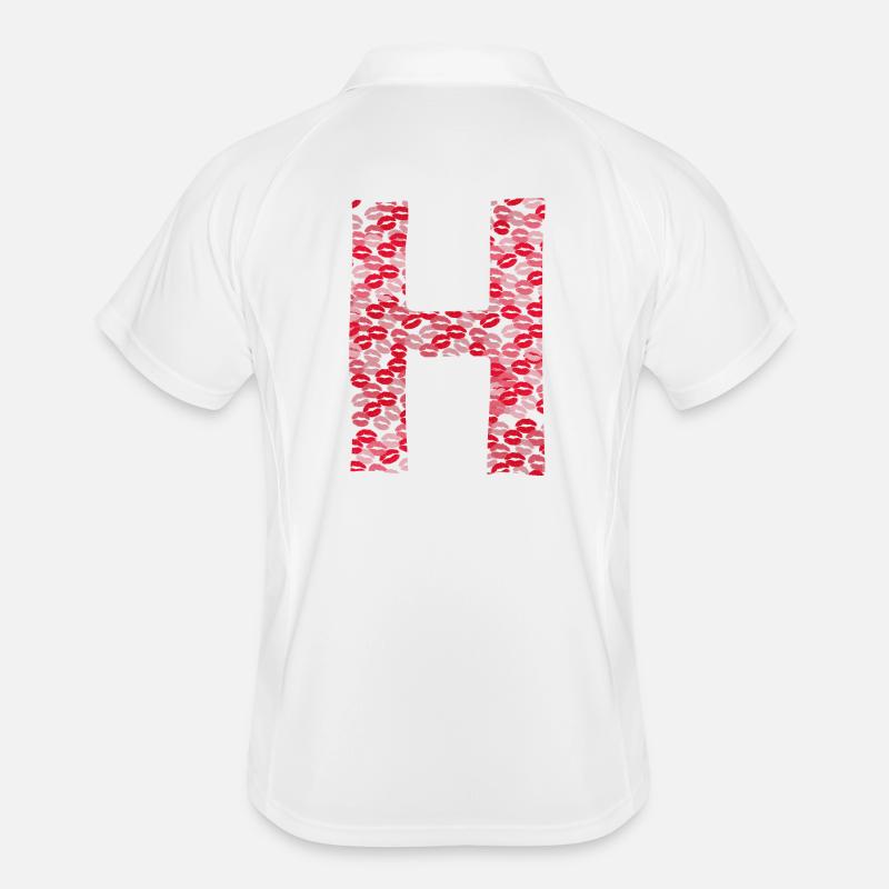 Buchstabe H - T-Shirt-Küsse Männer Polo atmungsaktiv