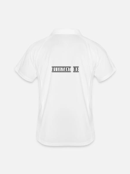 Assistant_MD - Men's Polo breathable - white/navy - Back