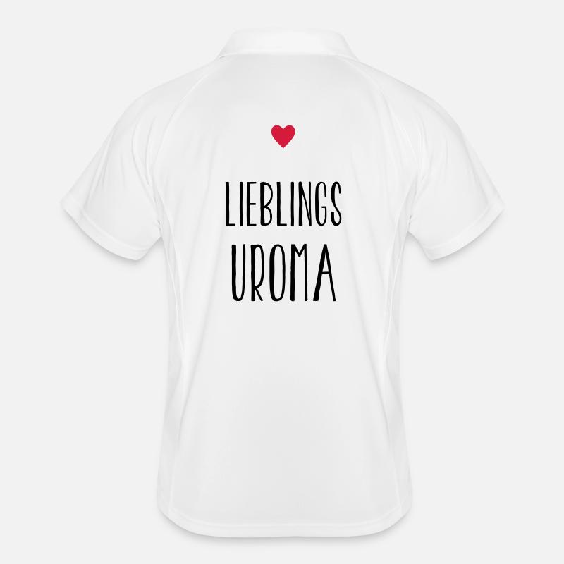 Uroma Lieblingsuroma Herz Geschenk Männer Polo atmungsaktiv