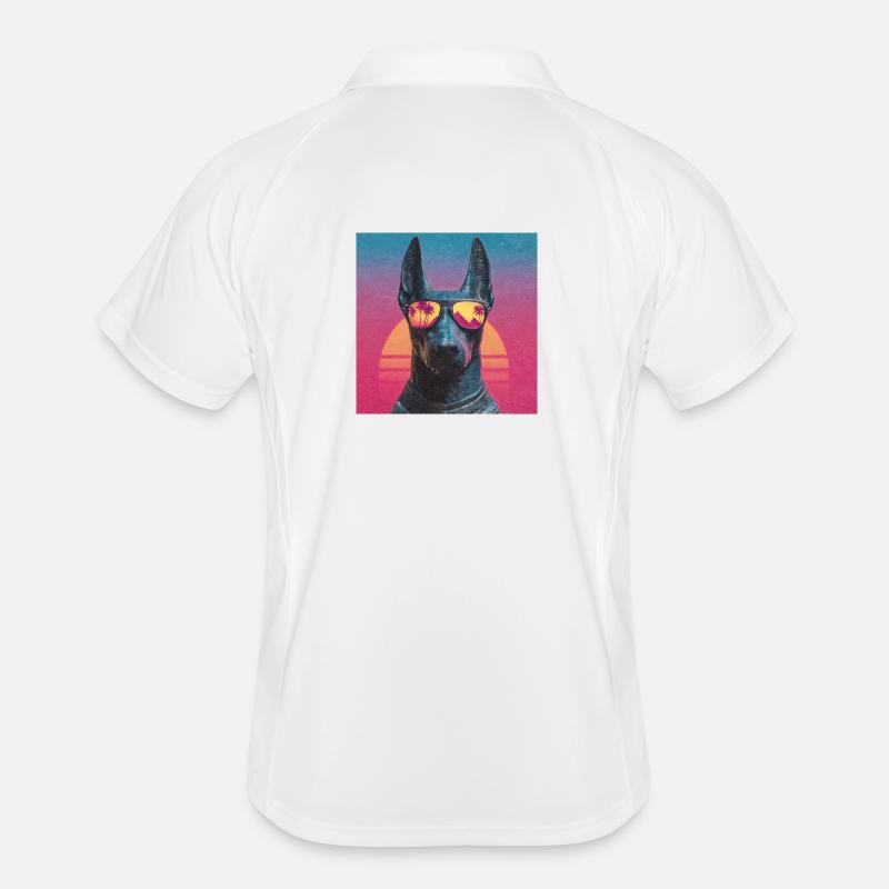 Anubis Synthwave - God on Vacation Men's Polo breathable