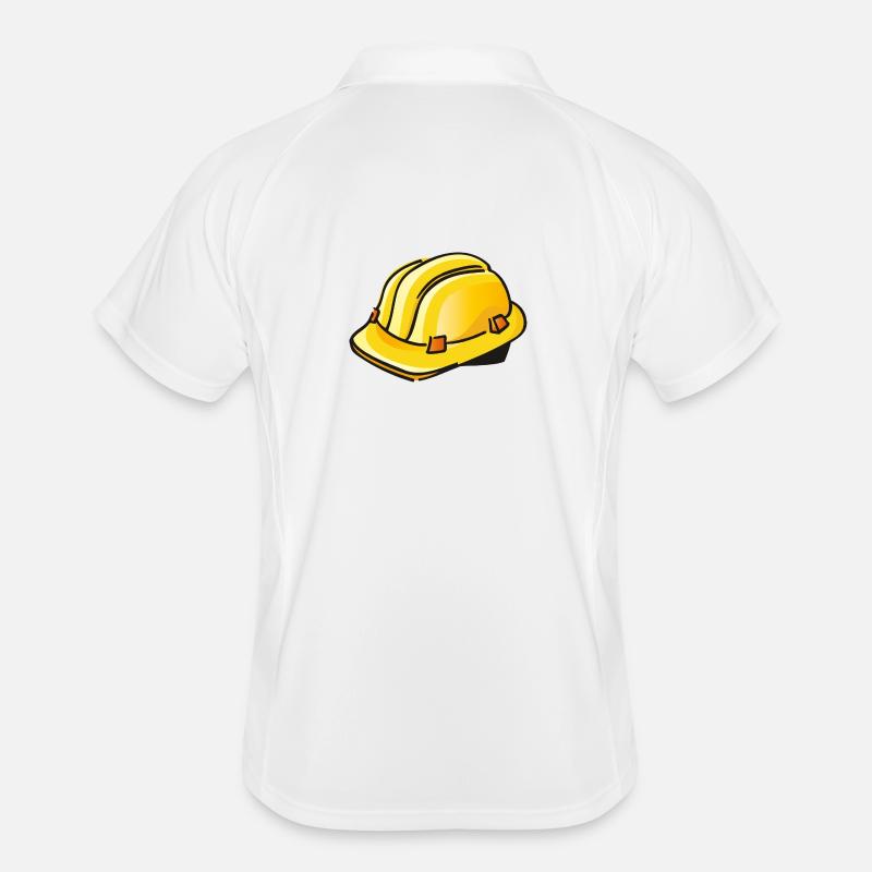 yellow construction helmet | hard hat Men's Polo breathable