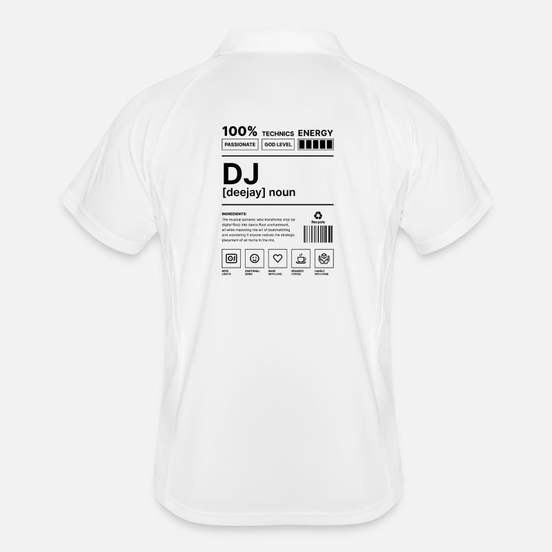 Deejay Vibes Black - Men's Polo breathable - white/navy