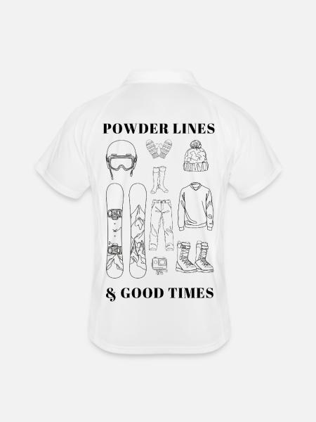 Powder Days - Men's Polo breathable - white/navy