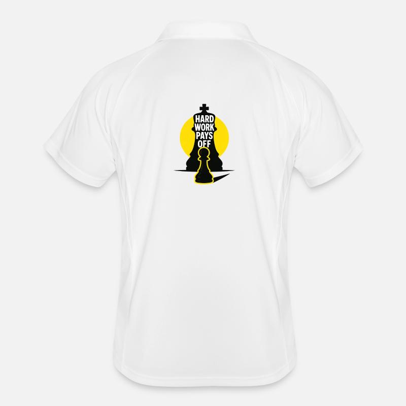 HardWorkPaysOff - Polo respirant Homme - blanc/marine