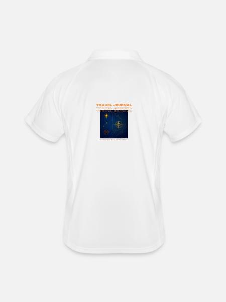 Nautical Travel Notebook - Men's Polo breathable - white/navy - Back