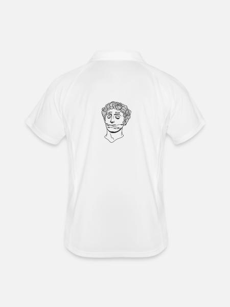 Last Ride Mask with Barbed Wire - Men's Polo breathable - white/navy - Back