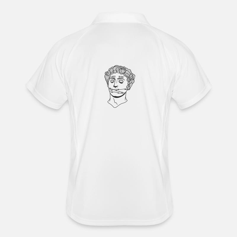 Last Ride Mask with Barbed Wire Men's Polo breathable