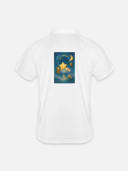 Night Star Cuddle World - Men's Polo breathable - white/navy - Back