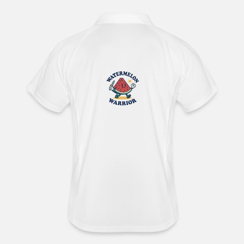 Wassermelonen-Krieger – Mutiges Schnittdesign Männer Polo atmungsaktiv