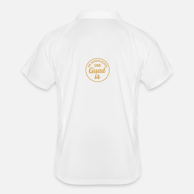 Guud is Dialekt Rundbadge Männer Polo atmungsaktiv