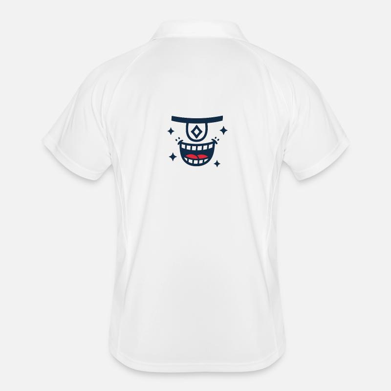 DEEPS DIAMONDS - Men's Polo breathable - white/navy