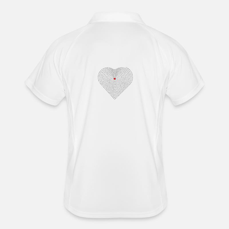 Herz wandern Männer Polo atmungsaktiv