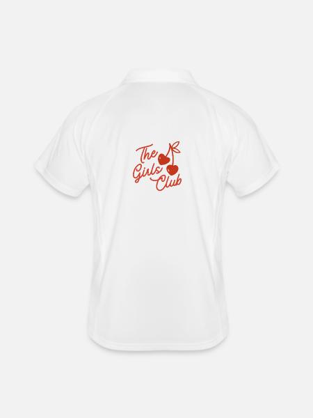 Le scénario de cerises du Girls Club - Polo respirant Homme - blanc/marine - Dos