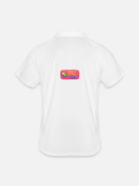 Réalisation réalisée : Conception hors du lit - Polo respirant Homme - blanc/marine - Dos
