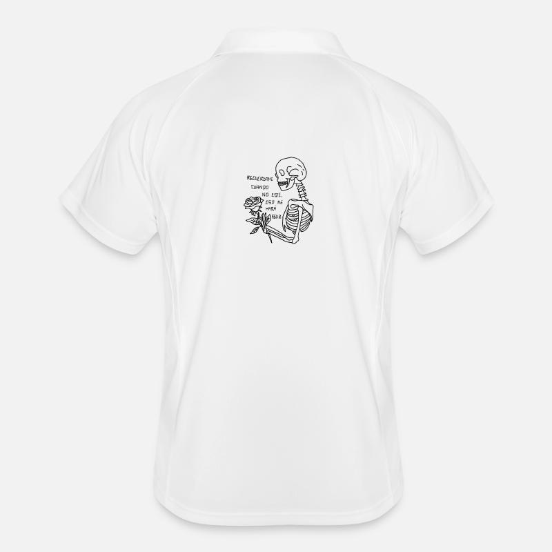 Skeleton with Rose Men's Polo breathable